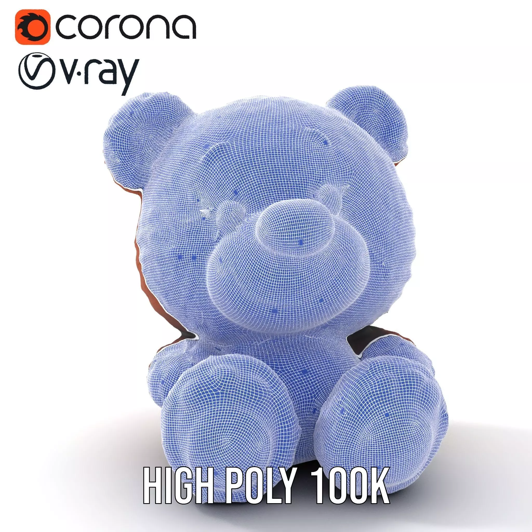 Cuddly Brown Bear model pack Low-poly 3D model_22