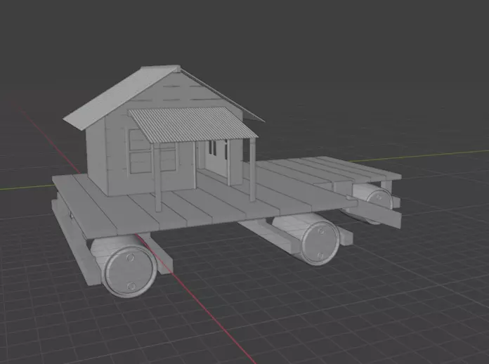 Miniature Barrel Boat Home 3D Print STL 3D print model_10