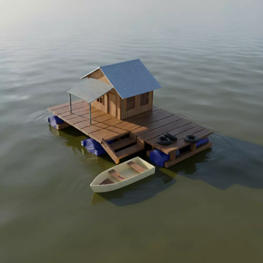 Miniature Barrel Boat Home 3D Print STL 3D print model_0