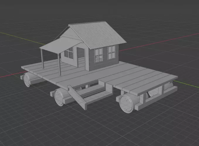 Miniature Barrel Boat Home 3D Print STL 3D print model_3