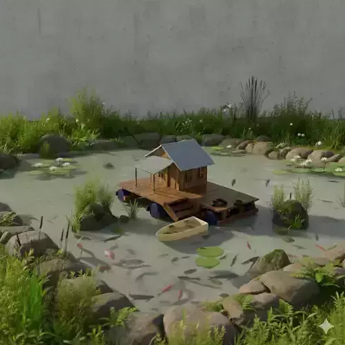 Floating Boat Home 3D Print STL