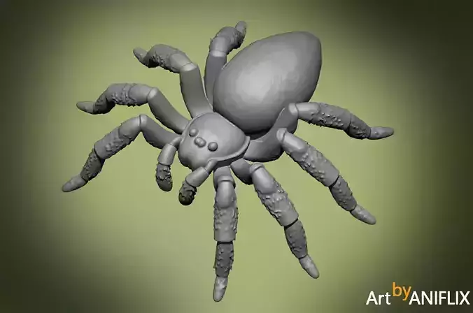 Tarantula Spider 70mm-pre supported resin printable