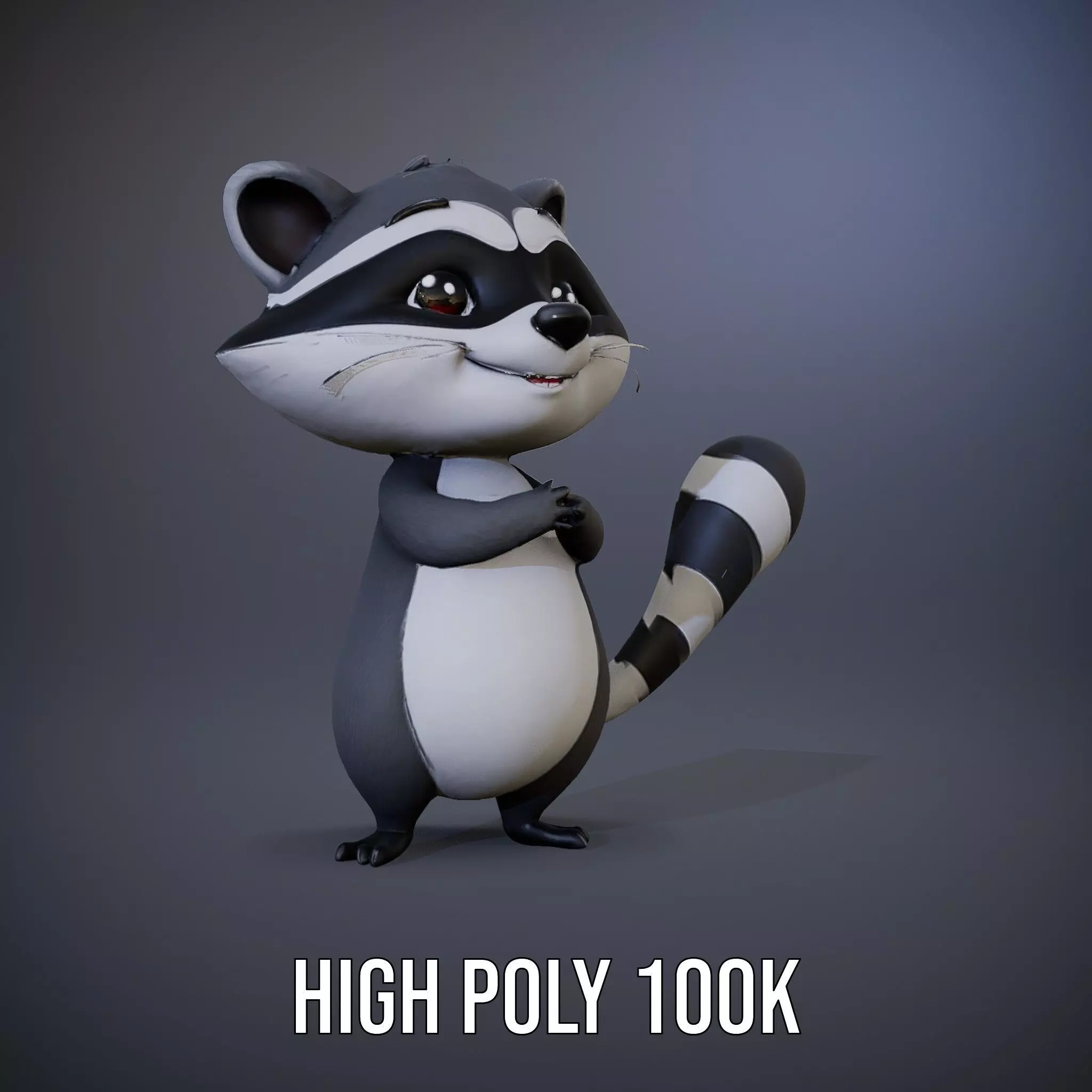 Charming Raccoon Character model pack Low-poly 3D model_8