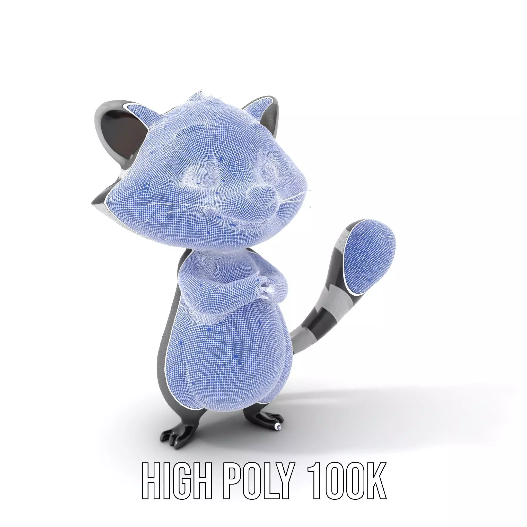 Charming Raccoon Character model pack Low-poly 3D model_4