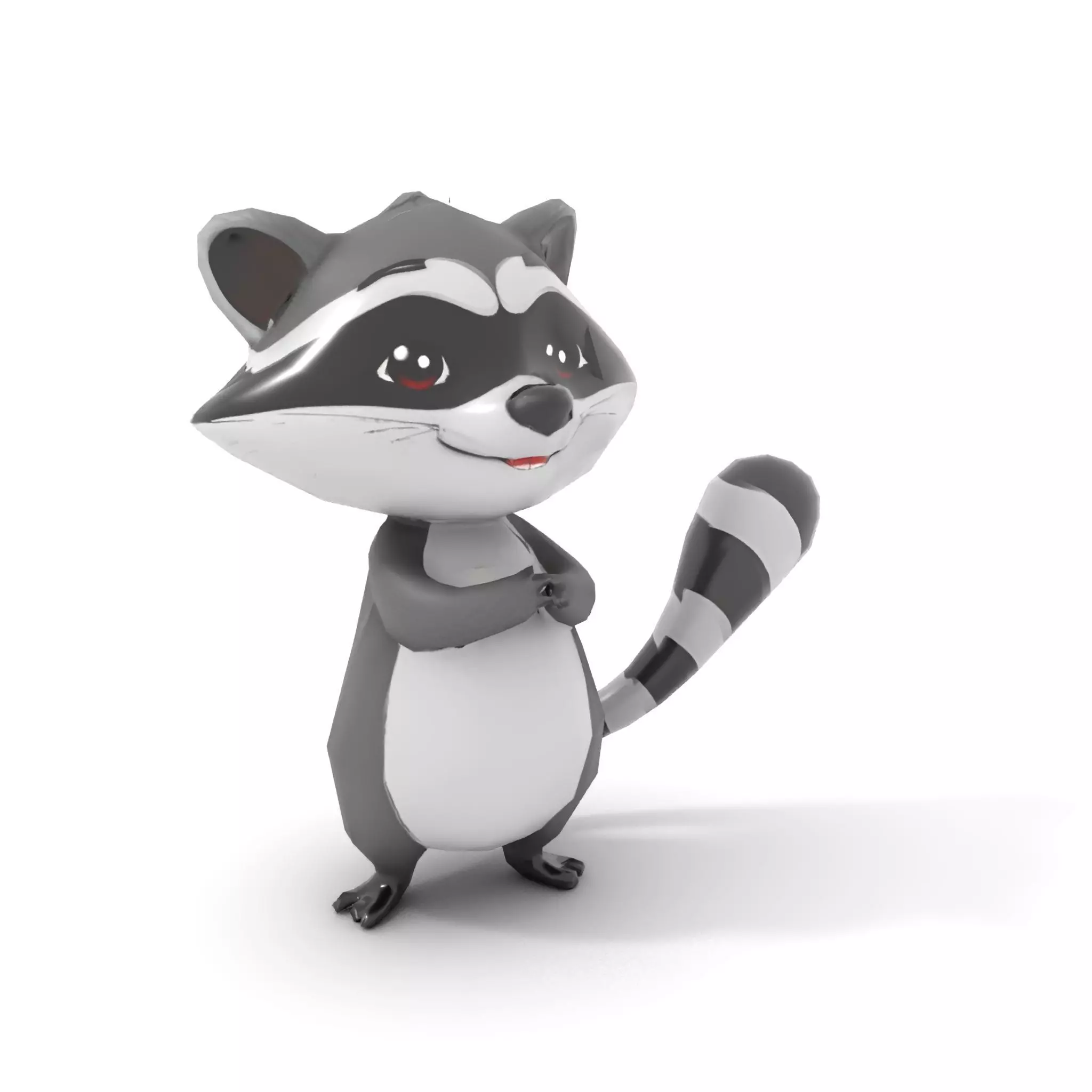 Charming Raccoon Character model pack Low-poly 3D model_28