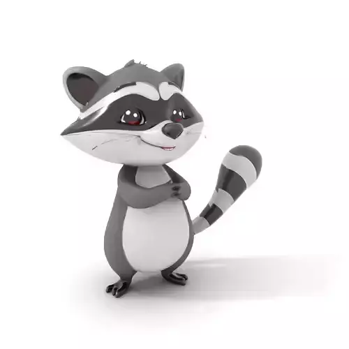 Charming Raccoon Character model pack