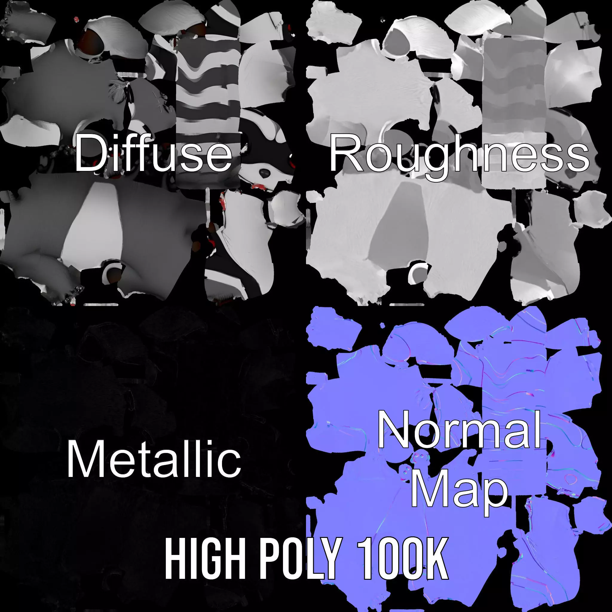 Charming Raccoon Character model pack Low-poly 3D model_3