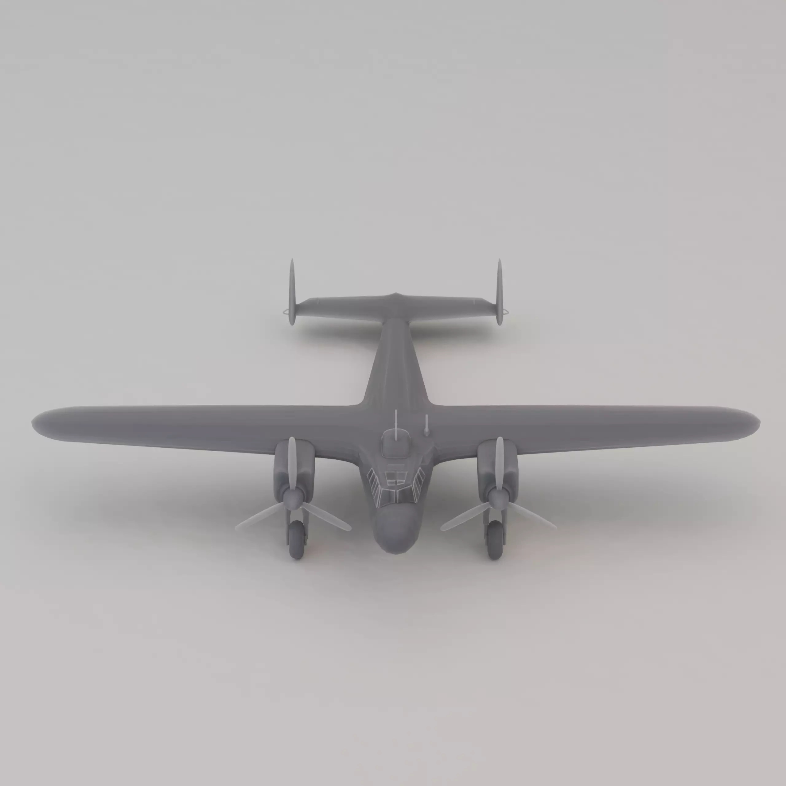 Dornier Do 17 Light Bomber Germany WWII 1936 3D print model_4