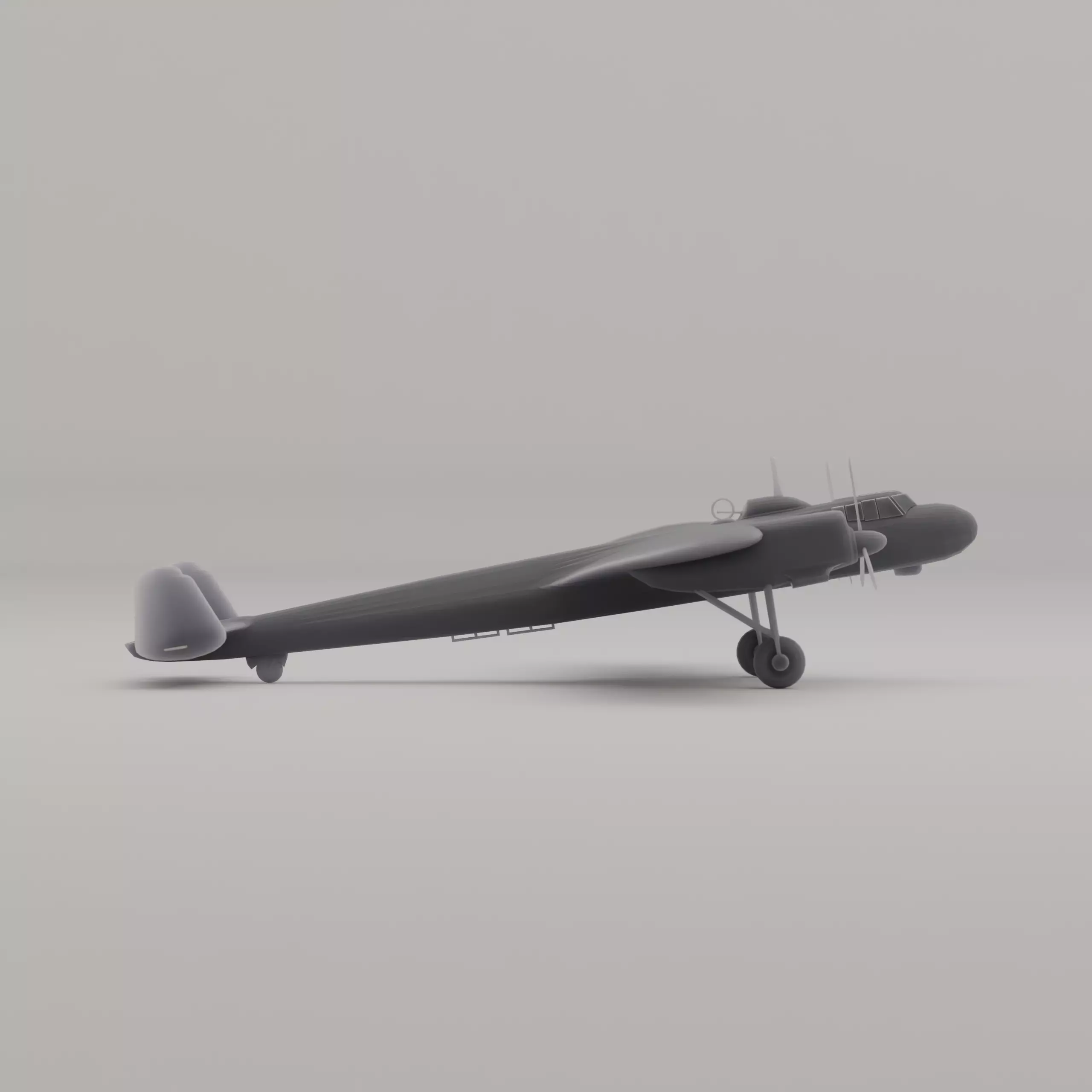 Dornier Do 17 Light Bomber Germany WWII 1936 3D print model_1