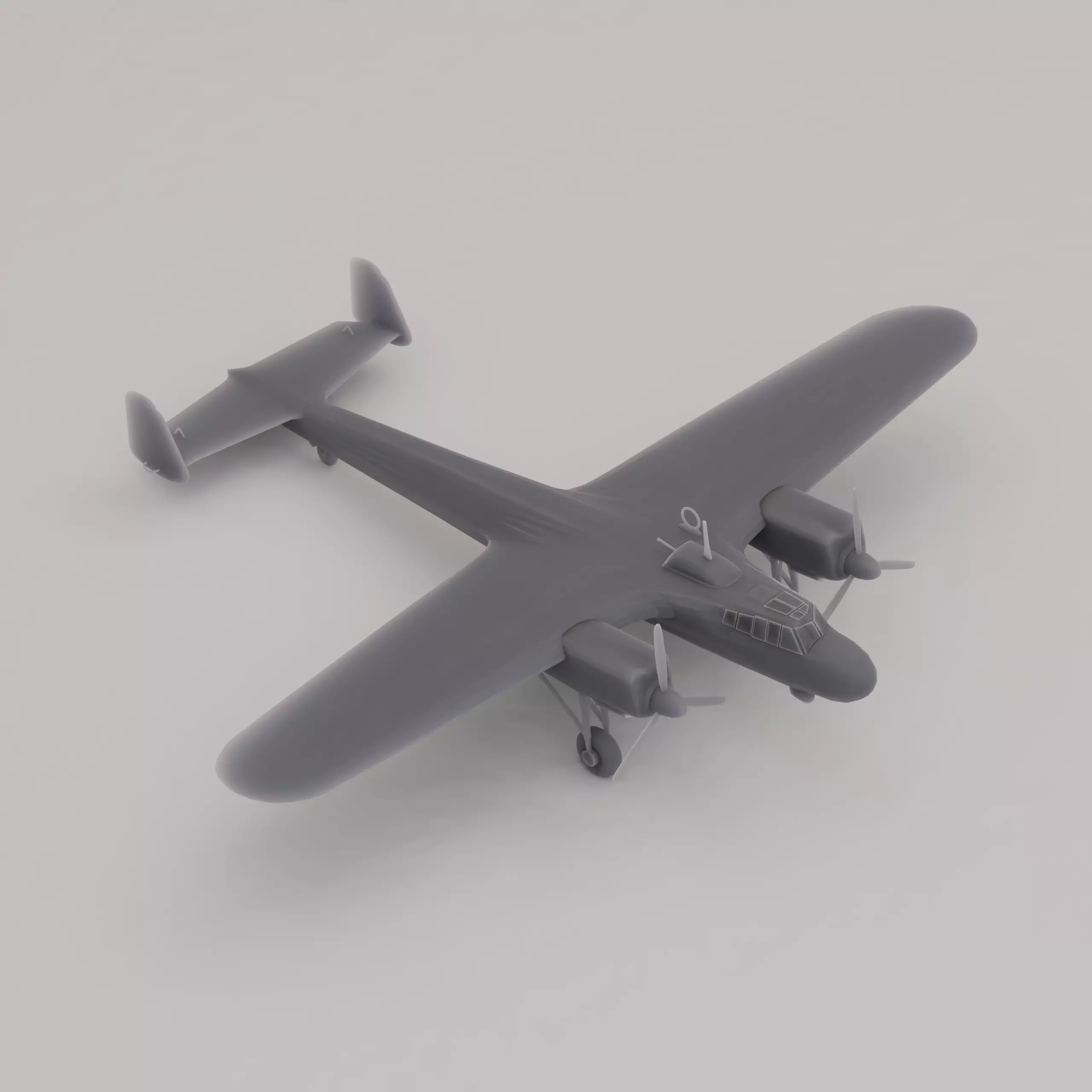 Dornier Do 17 Light Bomber Germany WWII 1936 3D print model_2