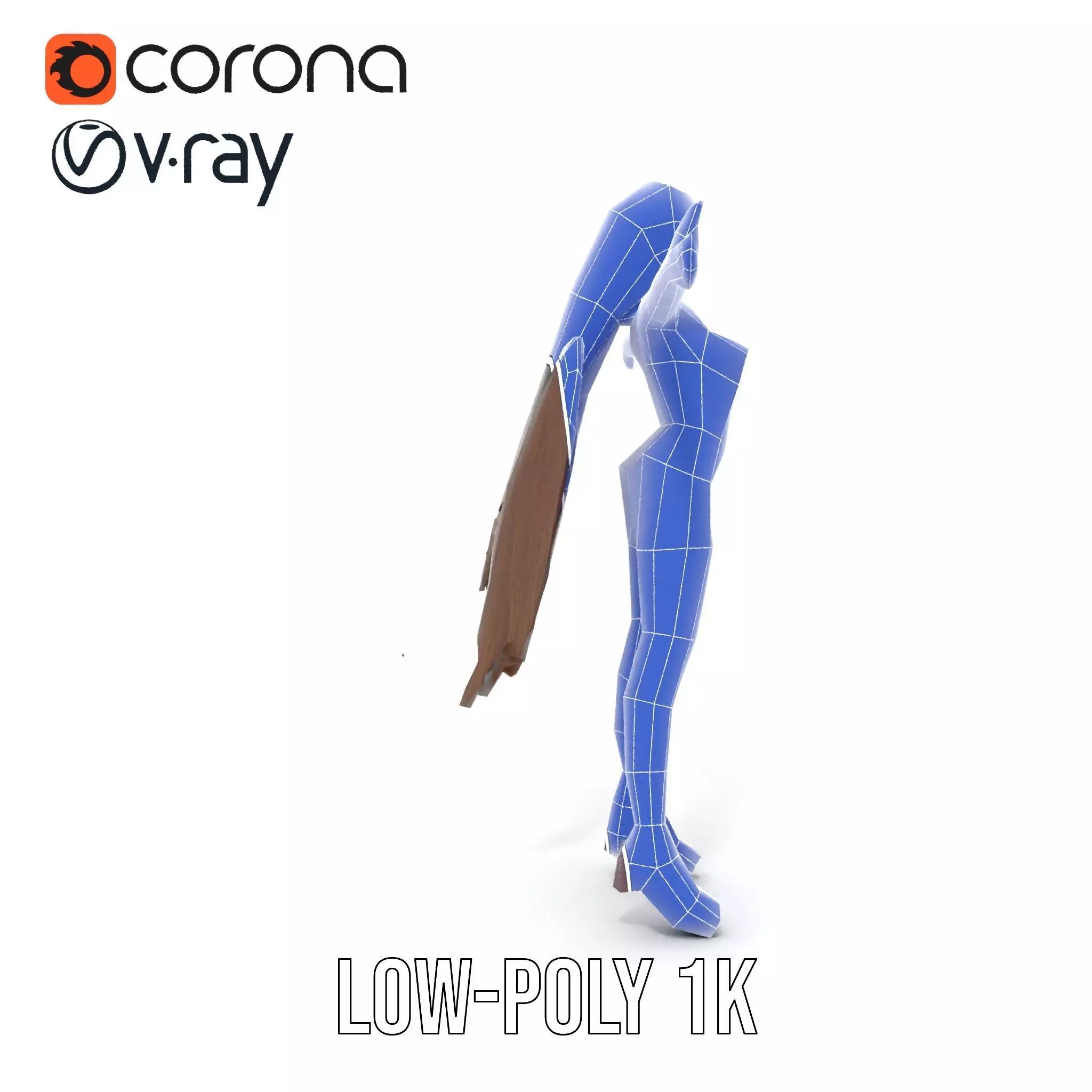 Dynamic Red Bikini model pack Low-poly 3D model_17