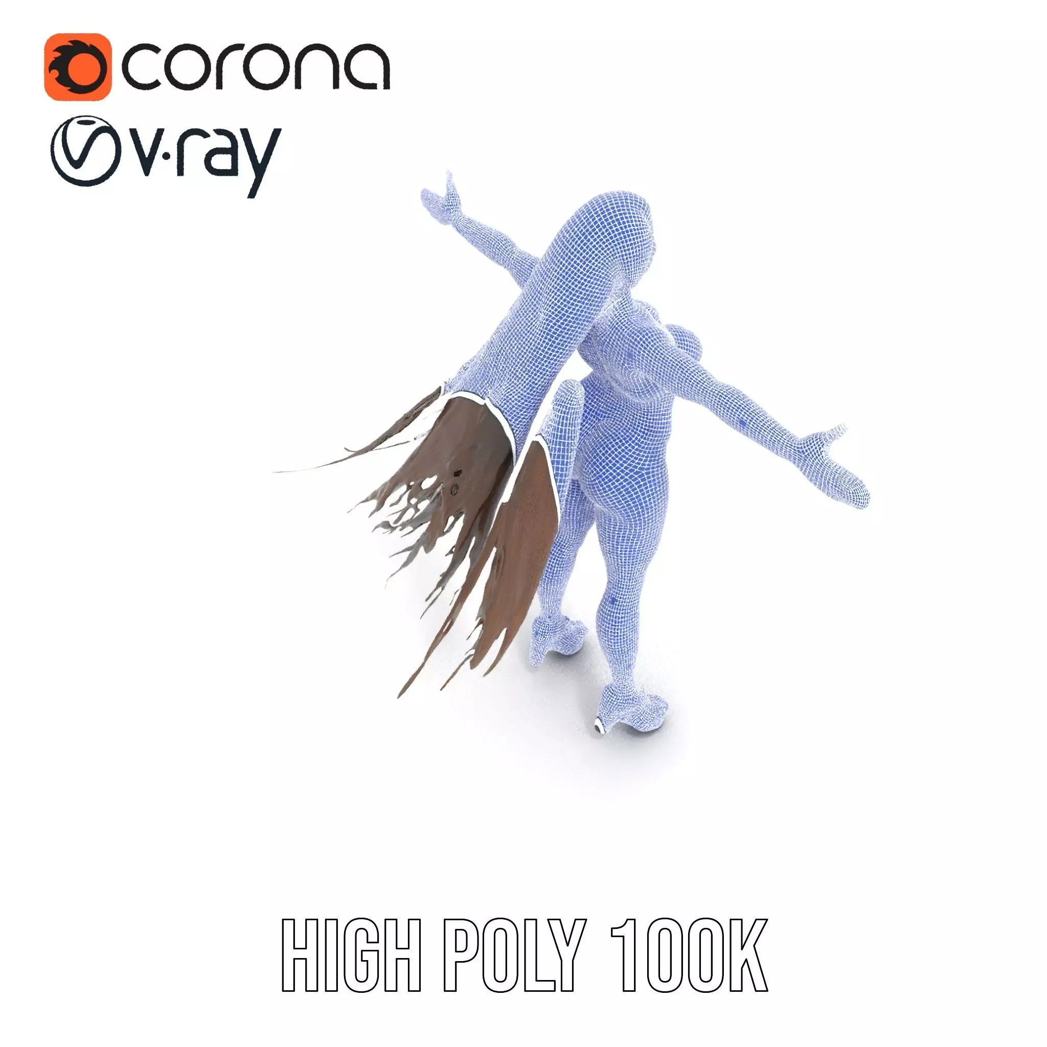 Dynamic Red Bikini model pack Low-poly 3D model_33