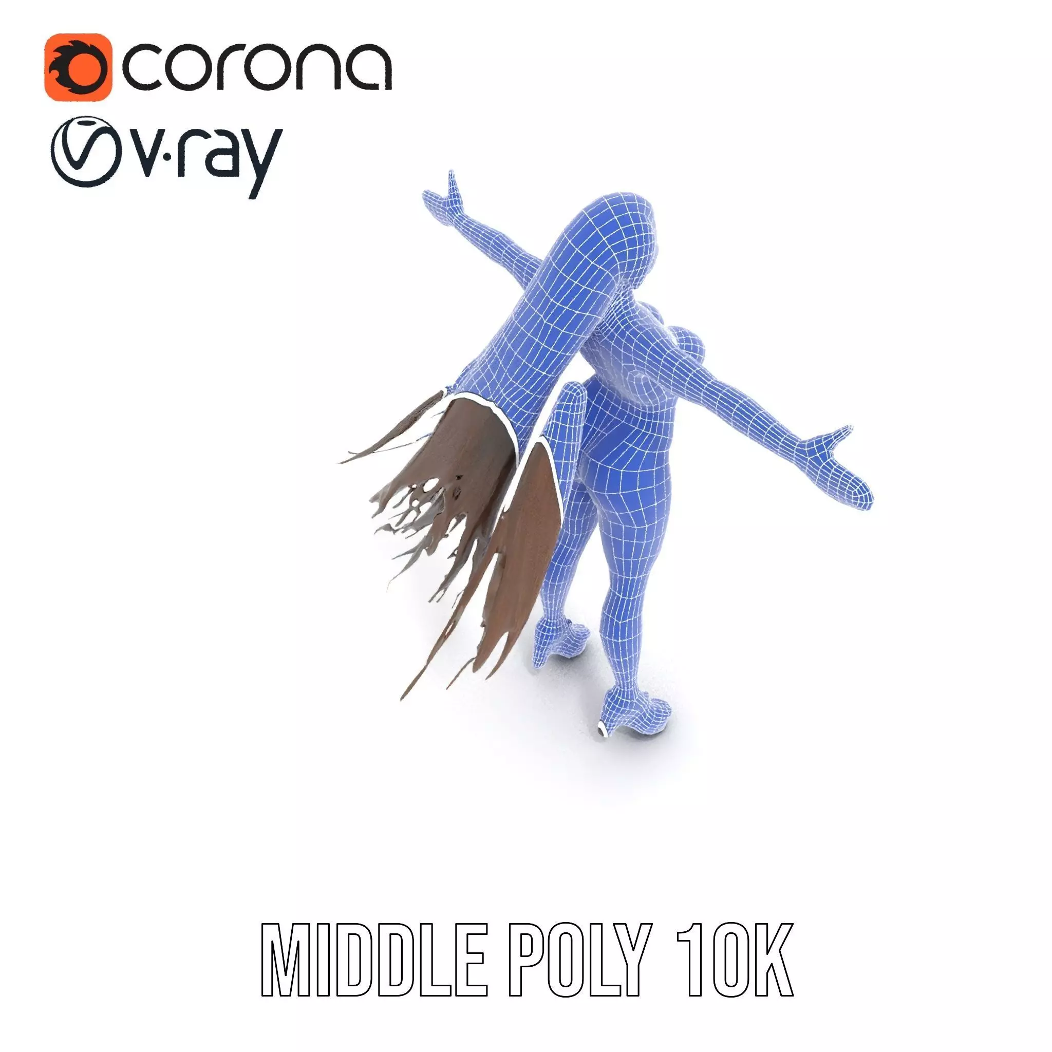 Dynamic Red Bikini model pack Low-poly 3D model_5