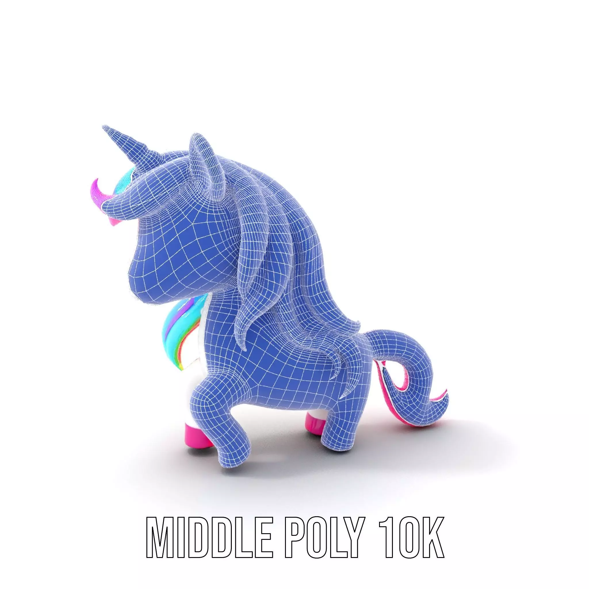 Rainbow Unicorn Plush model pack Low-poly 3D model_11