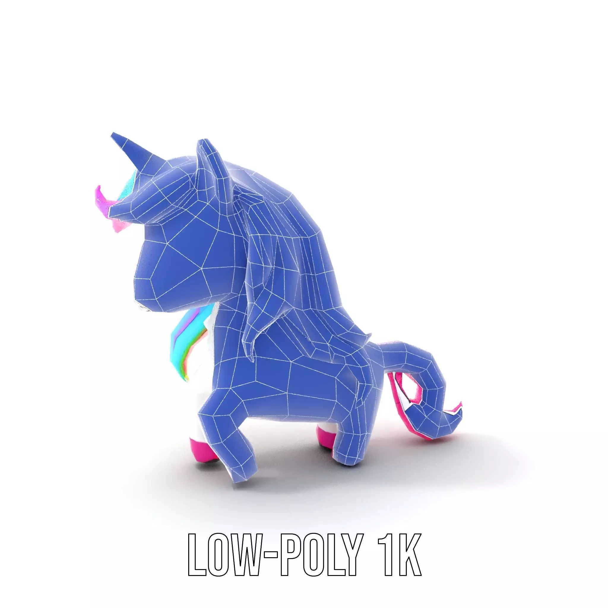 Rainbow Unicorn Plush model pack Low-poly 3D model_21