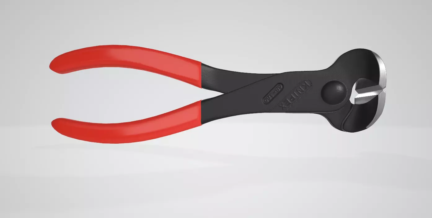 Knipex  End Cutting Nippers Low-poly 3D model_14