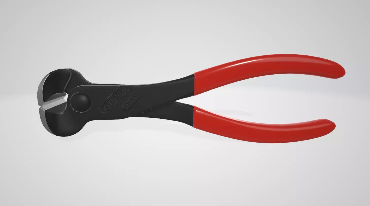 Knipex  End Cutting Nippers Low-poly 3D model_8