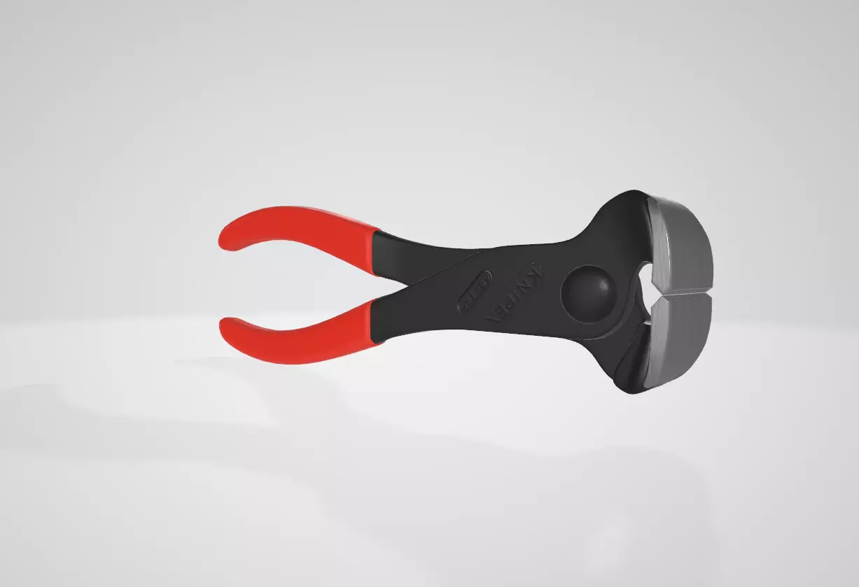 Knipex  End Cutting Nippers Low-poly 3D model_2