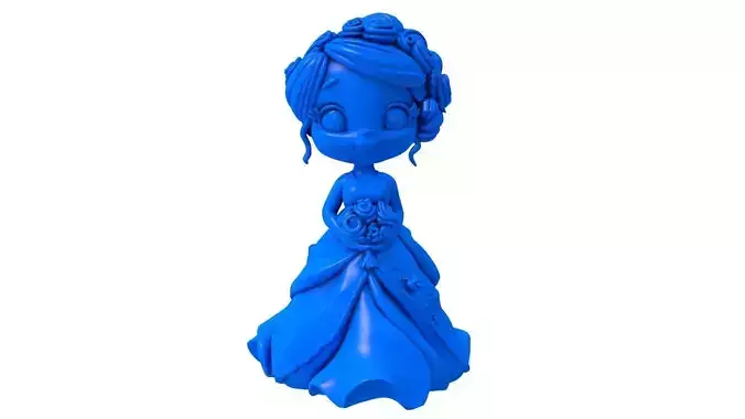 bridal gown - bridal dress - bride - Cartoon Bride 