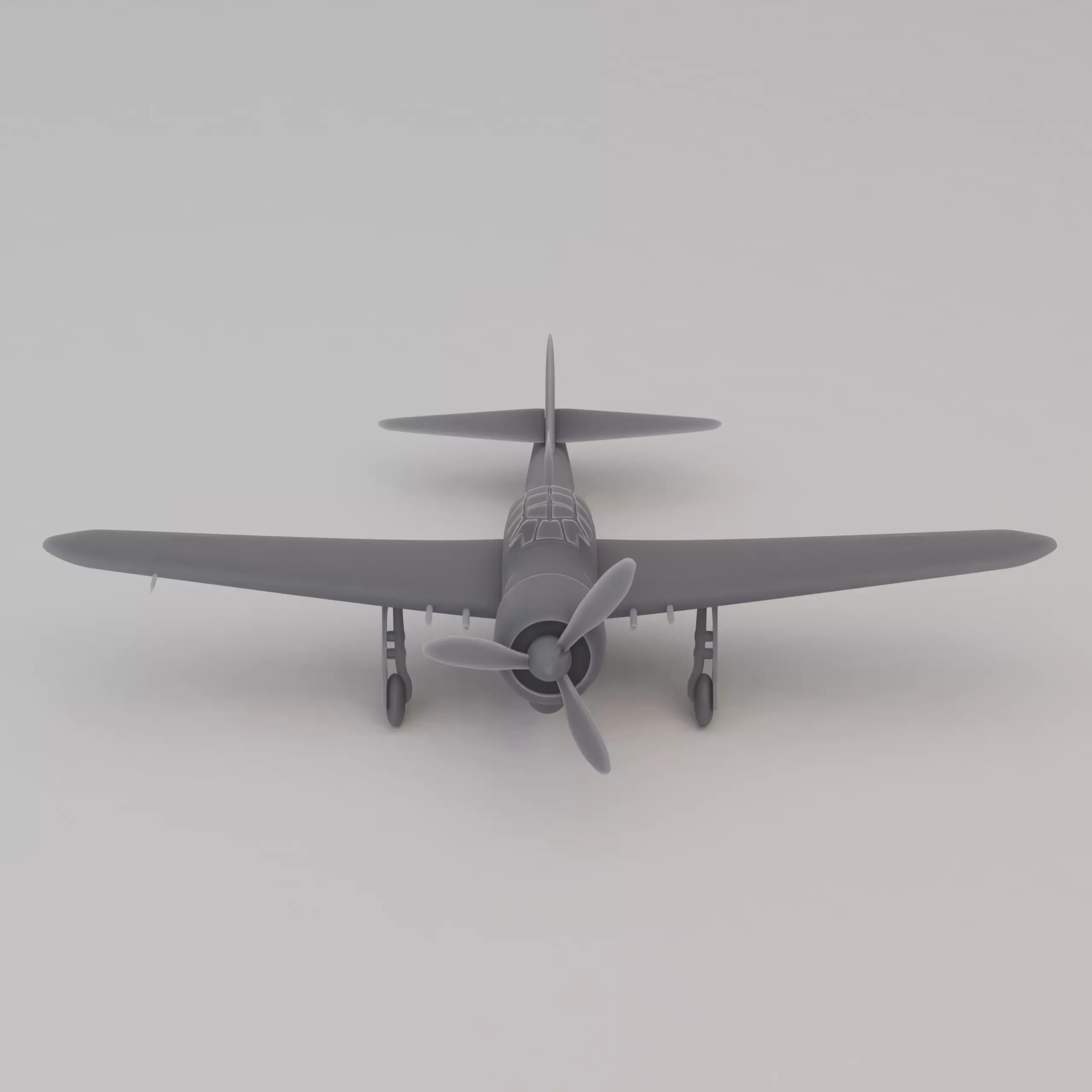 Mitsubishi A6M Zero Carrier Fighter Japan WWII 1940 3D print model_4