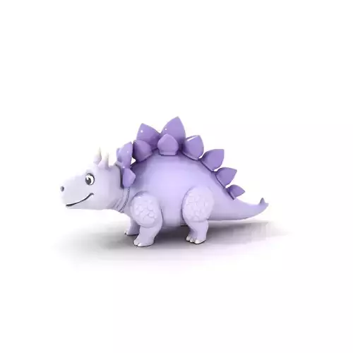 Lilac Dinosaur Toy model pack