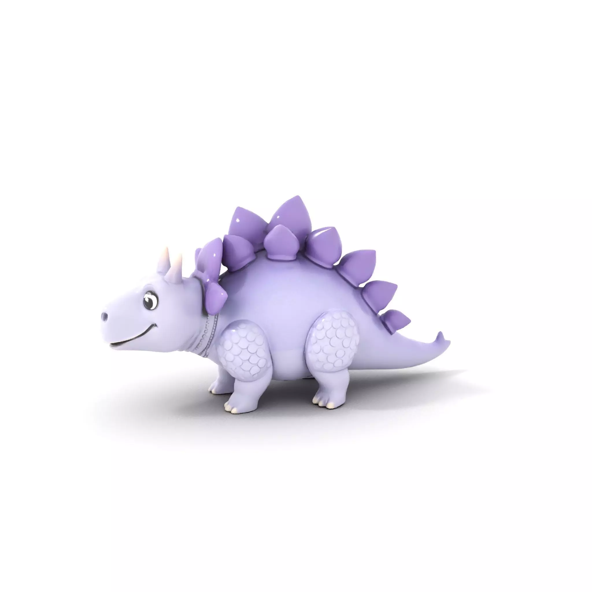 Lilac Dinosaur Toy model pack Low-poly 3D model_0