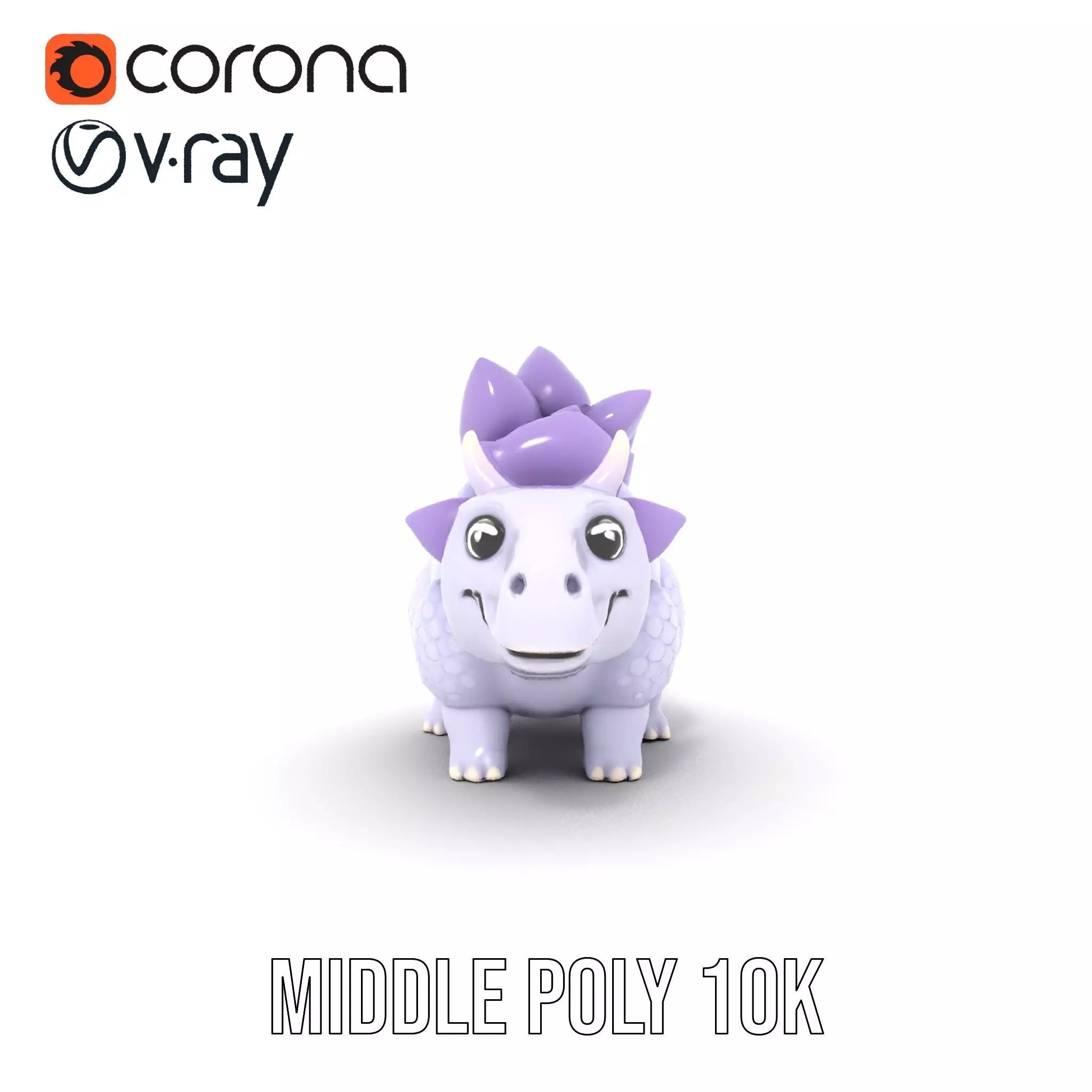 Lilac Dinosaur Toy model pack Low-poly 3D model_16