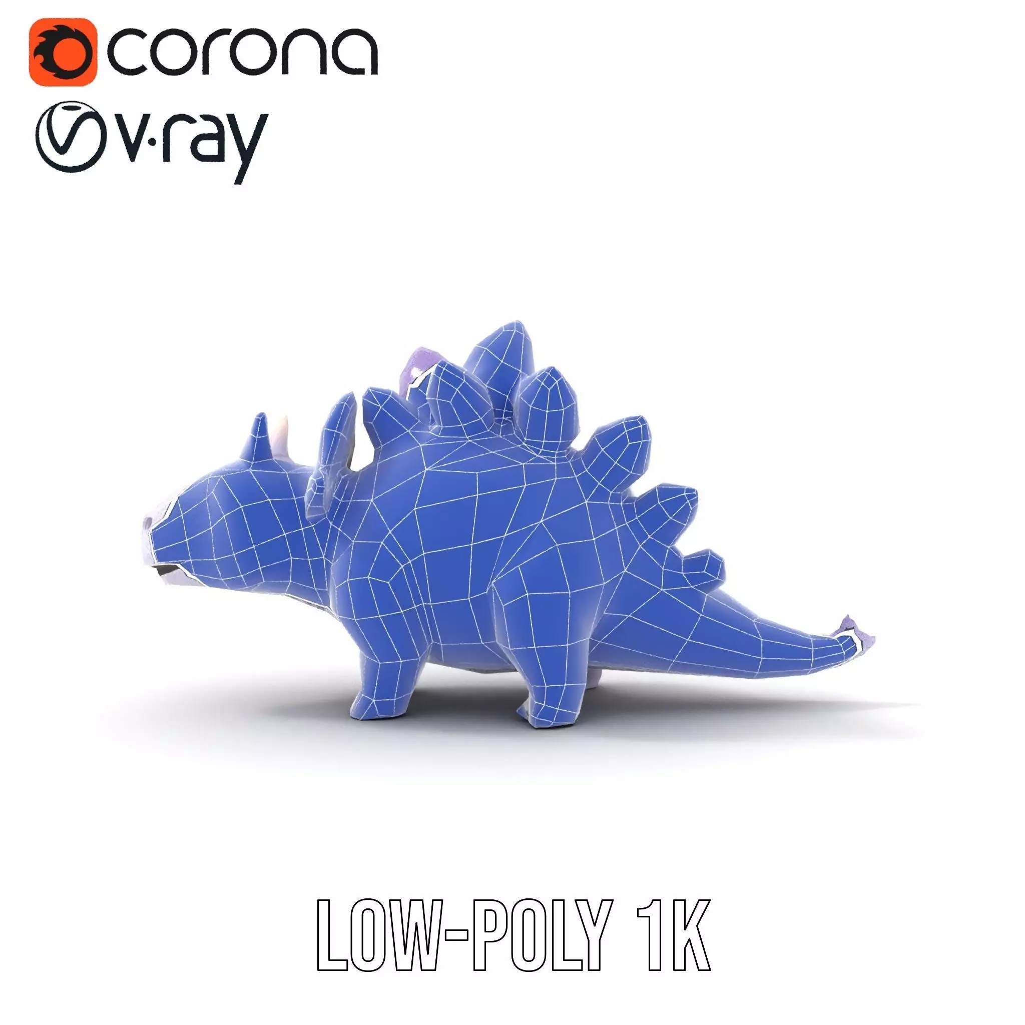 Lilac Dinosaur Toy model pack Low-poly 3D model_25