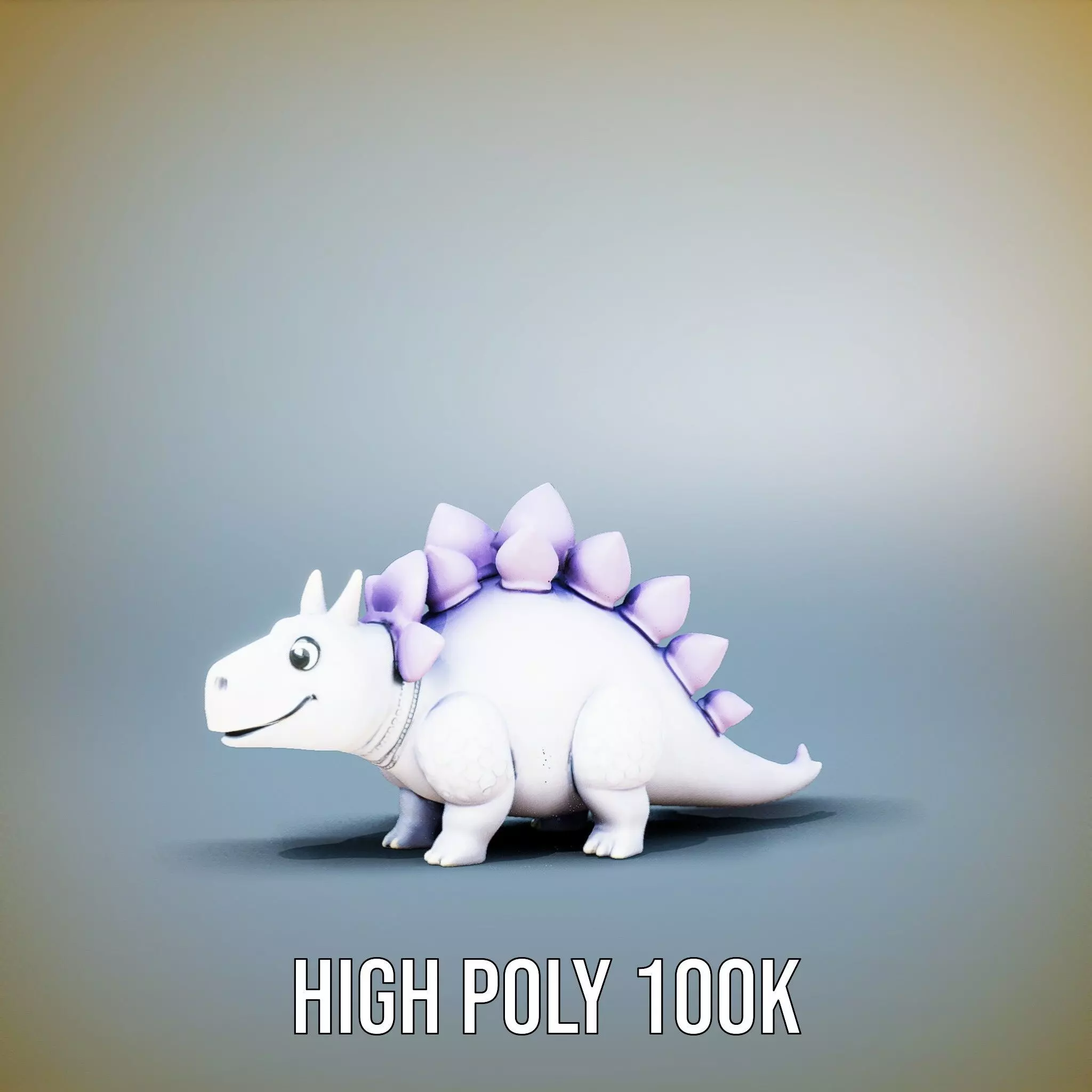 Lilac Dinosaur Toy model pack Low-poly 3D model_33