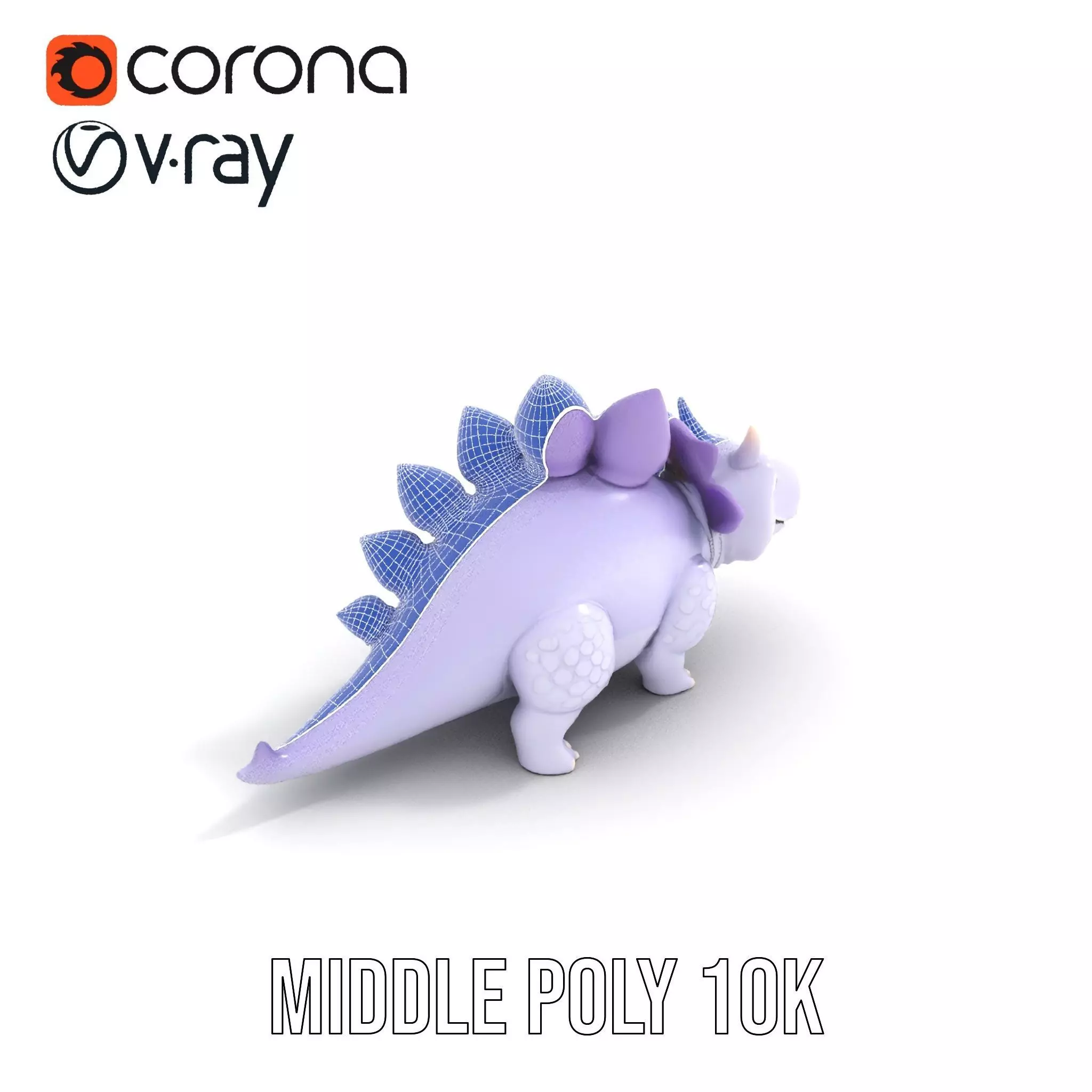 Lilac Dinosaur Toy model pack Low-poly 3D model_24