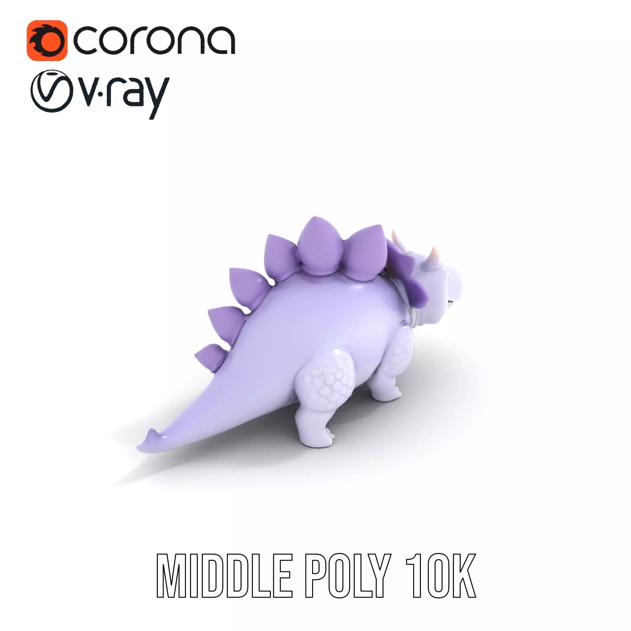 Lilac Dinosaur Toy model pack Low-poly 3D model_21