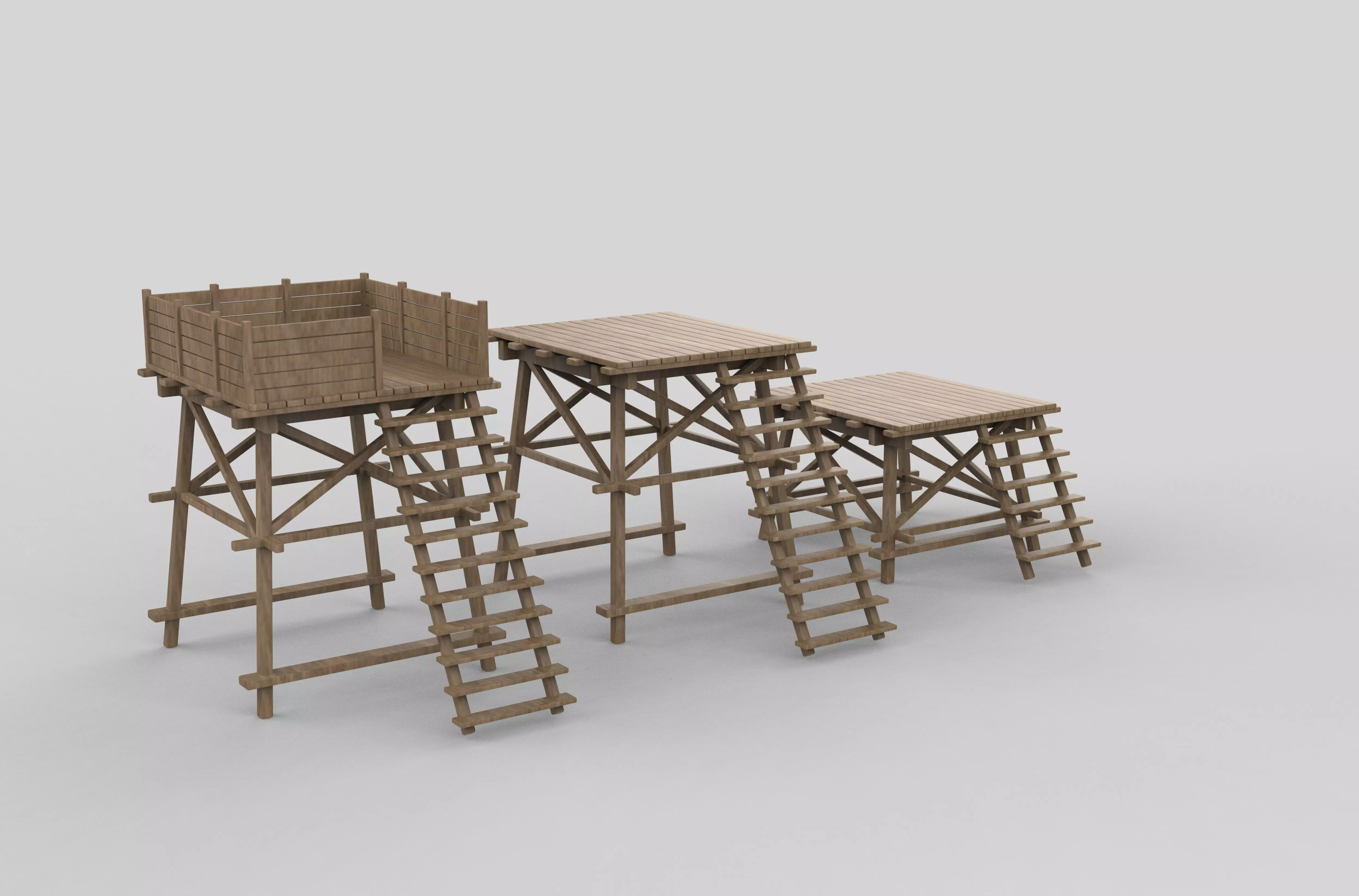 wooden structure 3D model_9