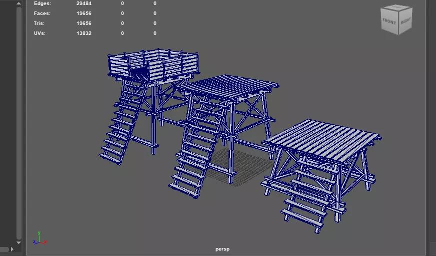 wooden structure 3D model_14