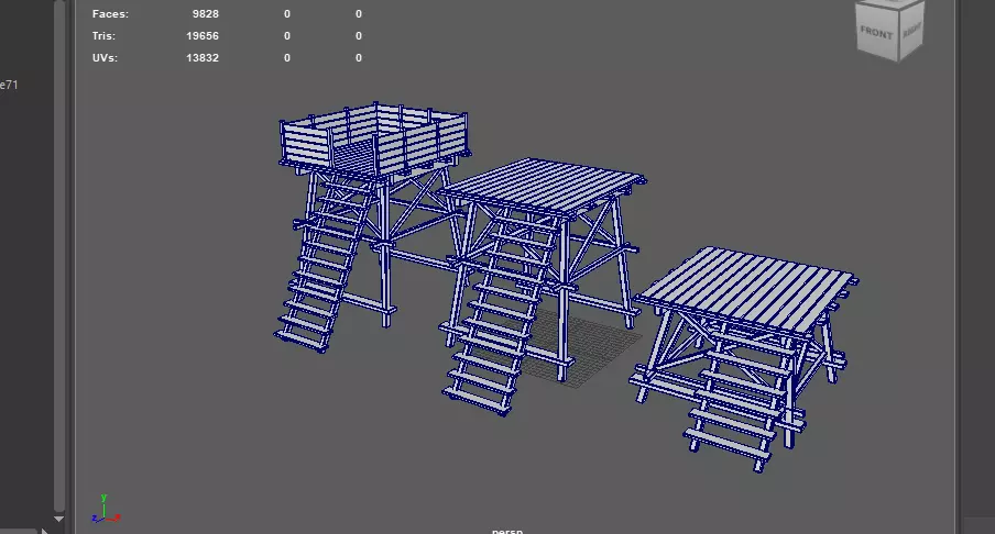 wooden structure 3D model_13