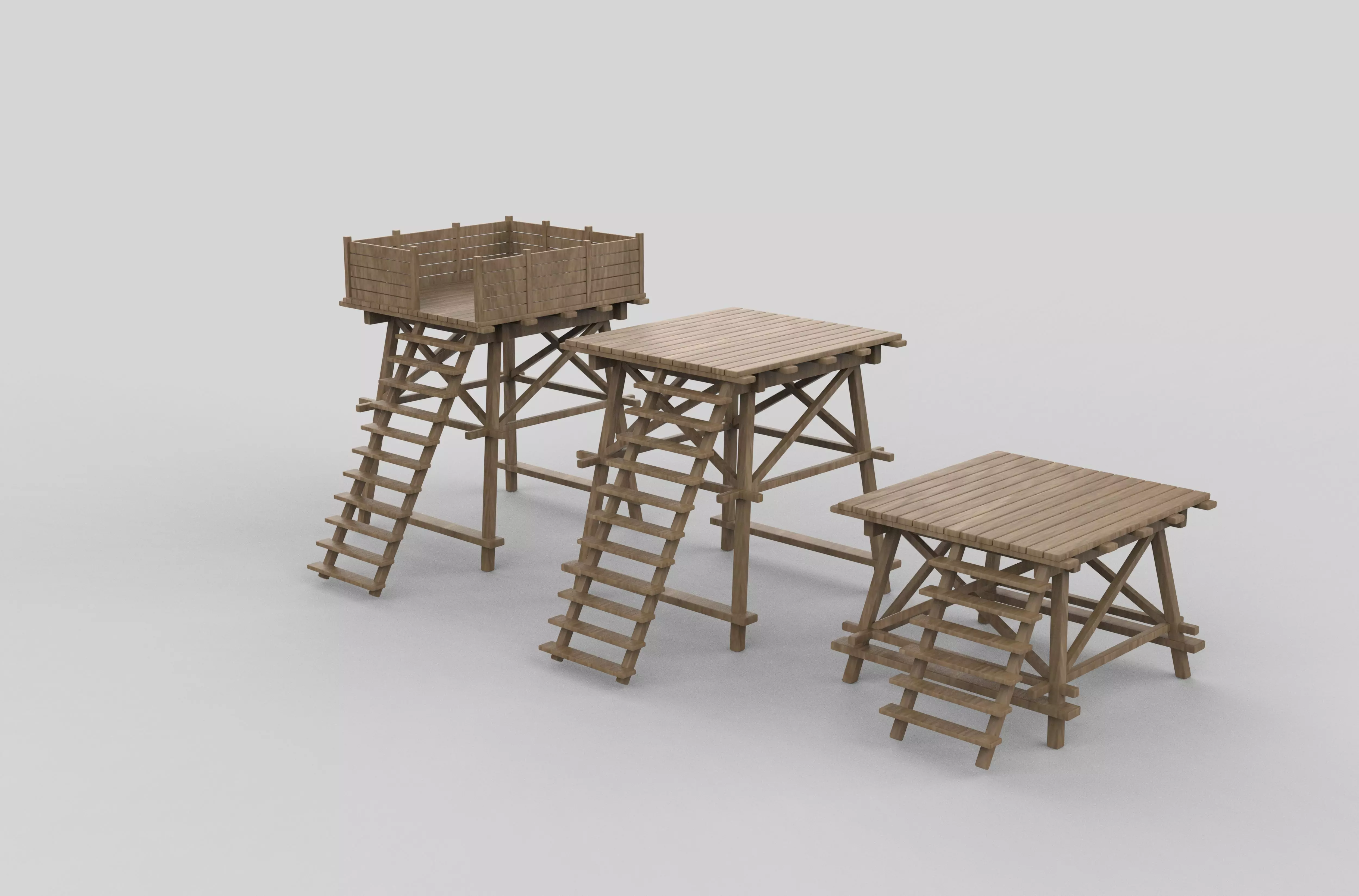 wooden structure 3D model_12