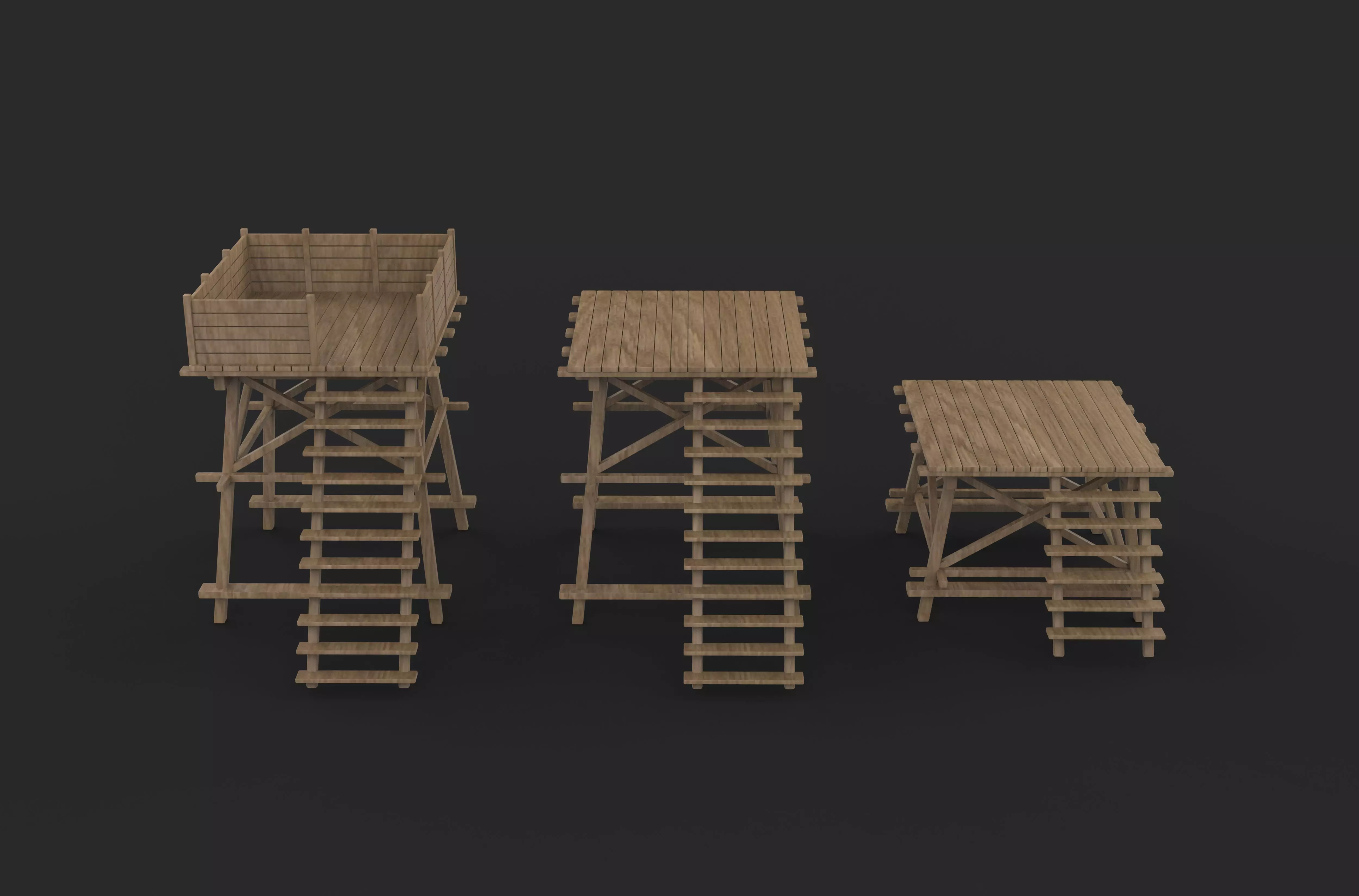 wooden structure 3D model_11
