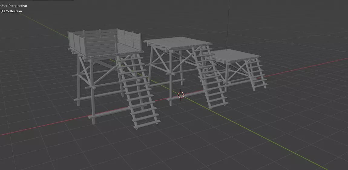 wooden structure 3D model_16
