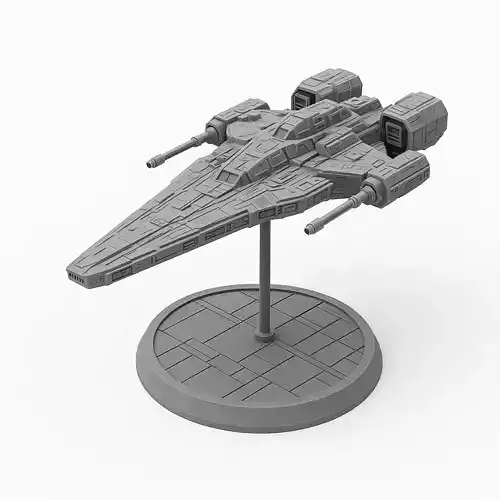 Futuristic Spaceship  STL Model for 3D Printing