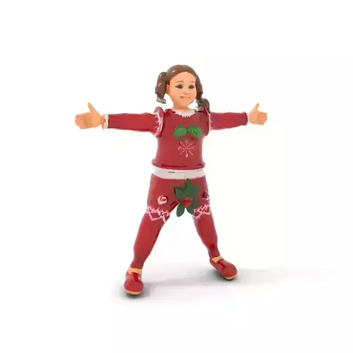 Festive Holiday Doll model pack Low-poly 3D model