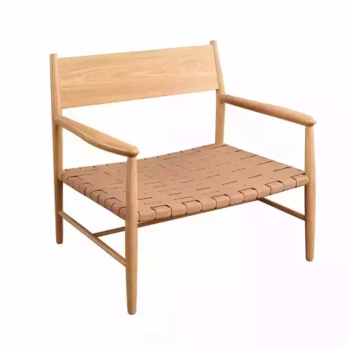 Armchair with Leather Strapping