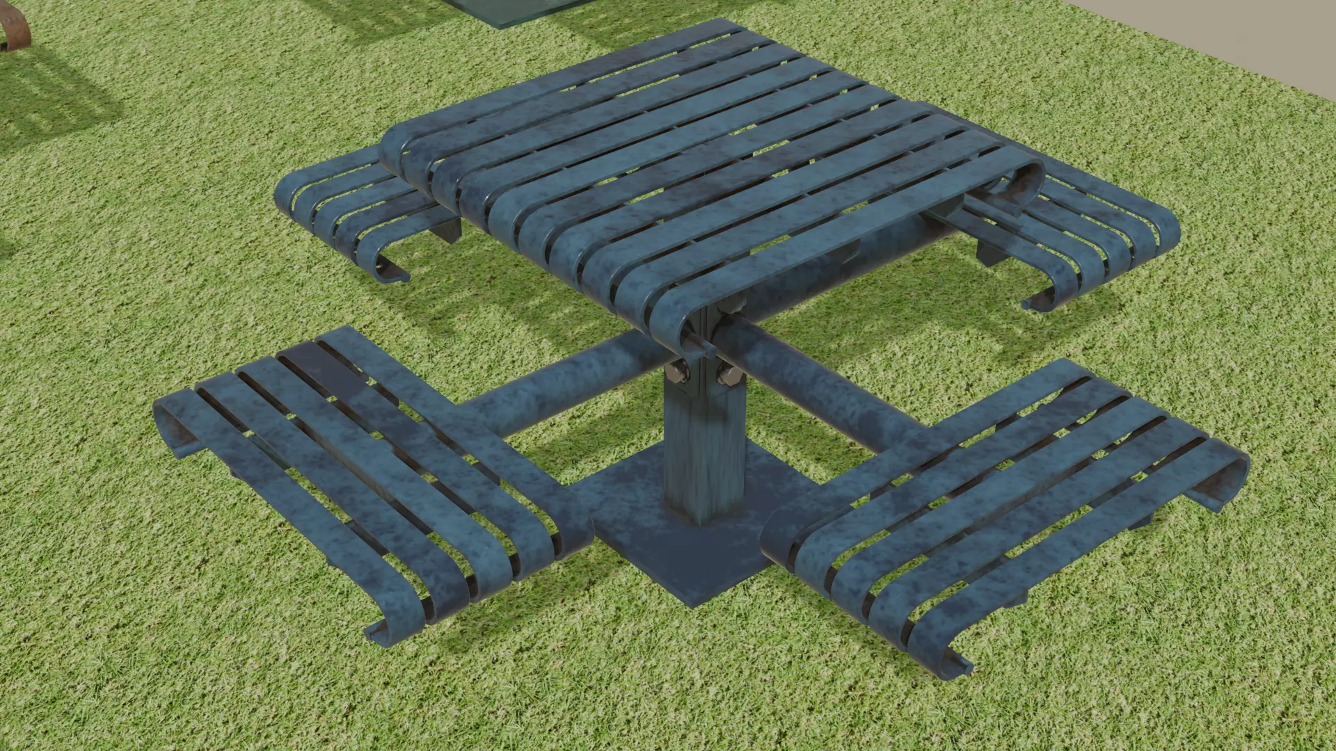 Picnic Table 04 Low-poly 3D model