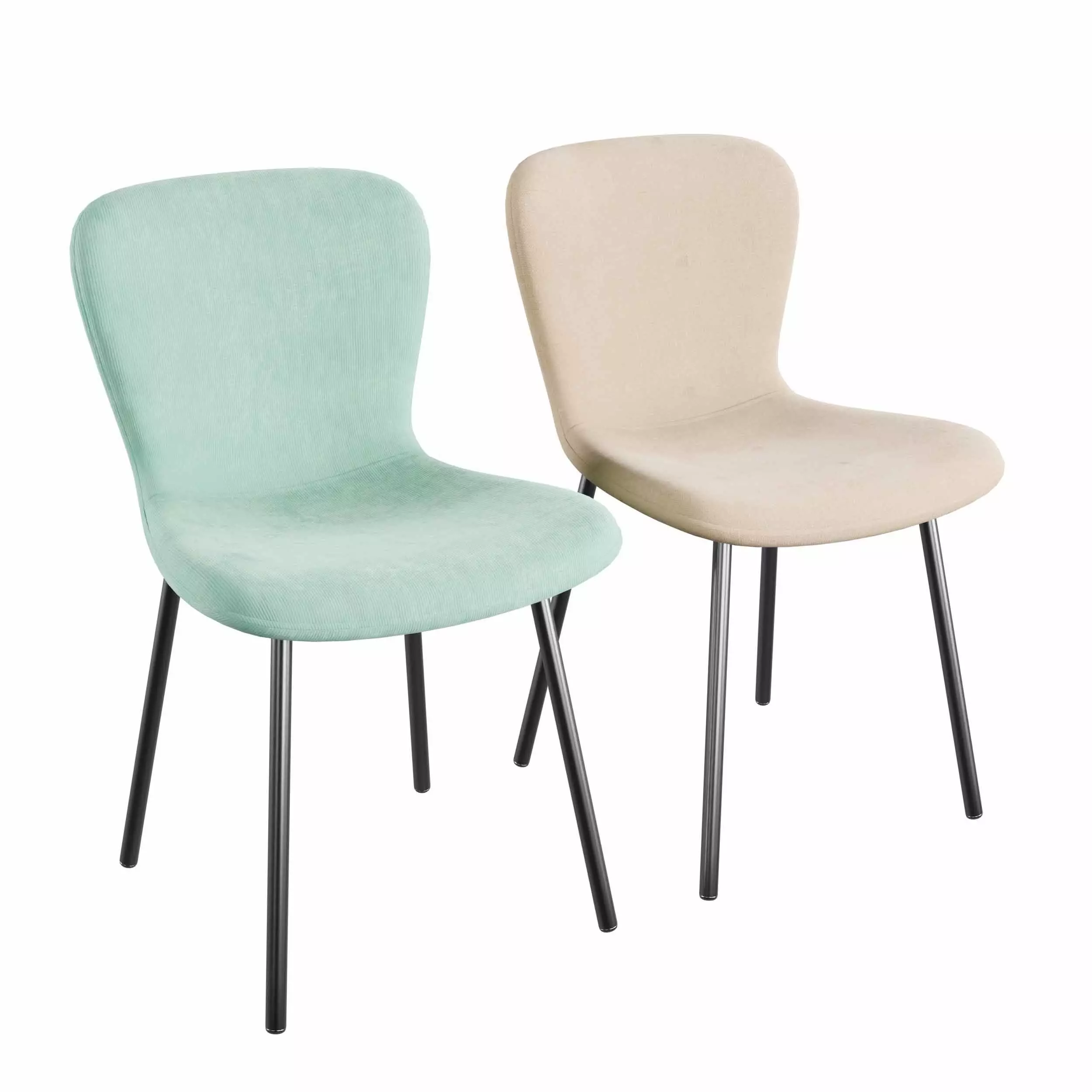 fabric dining chair 3D model_1