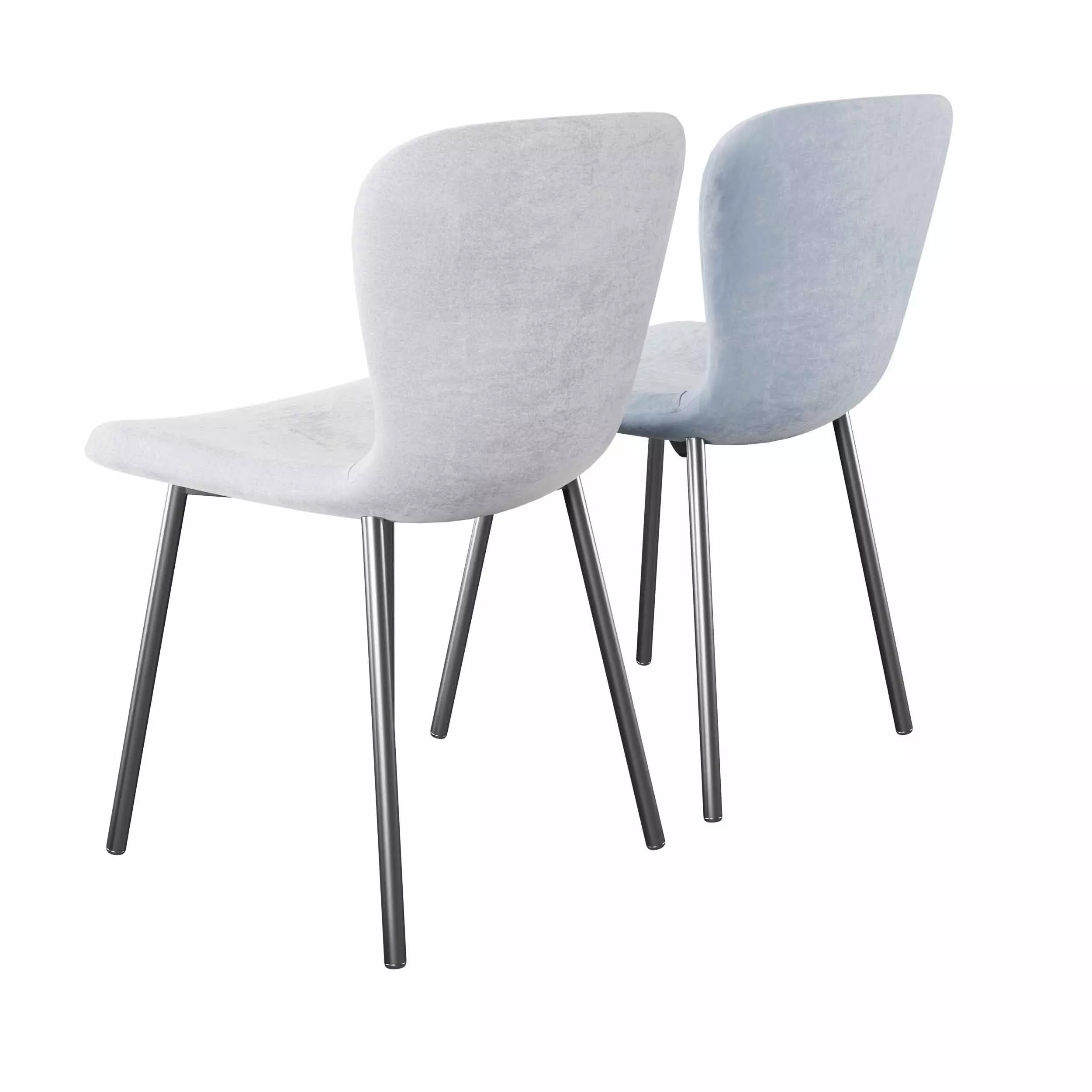 fabric dining chair 3D model_4