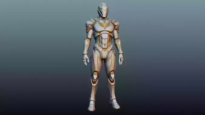 Fantasy male army character KM-8