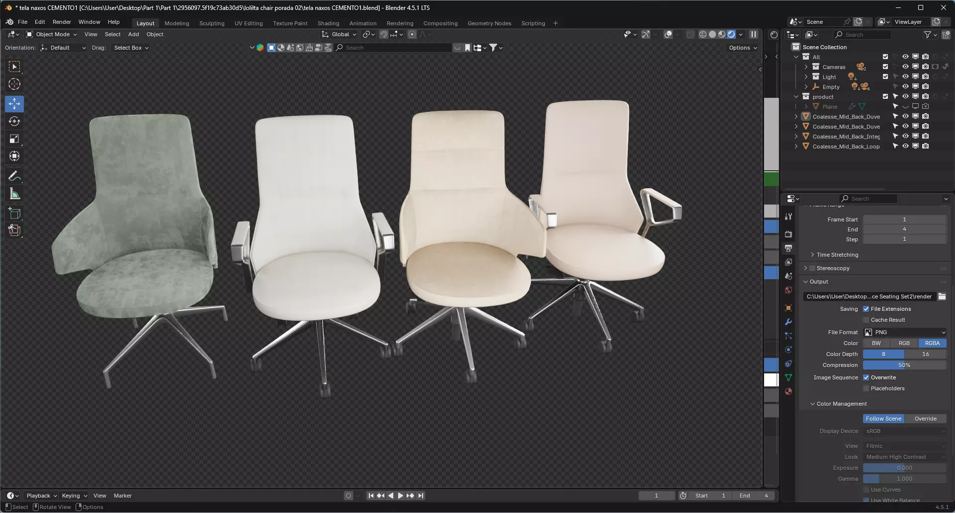OFFICE CHAIR 01 3D model_4