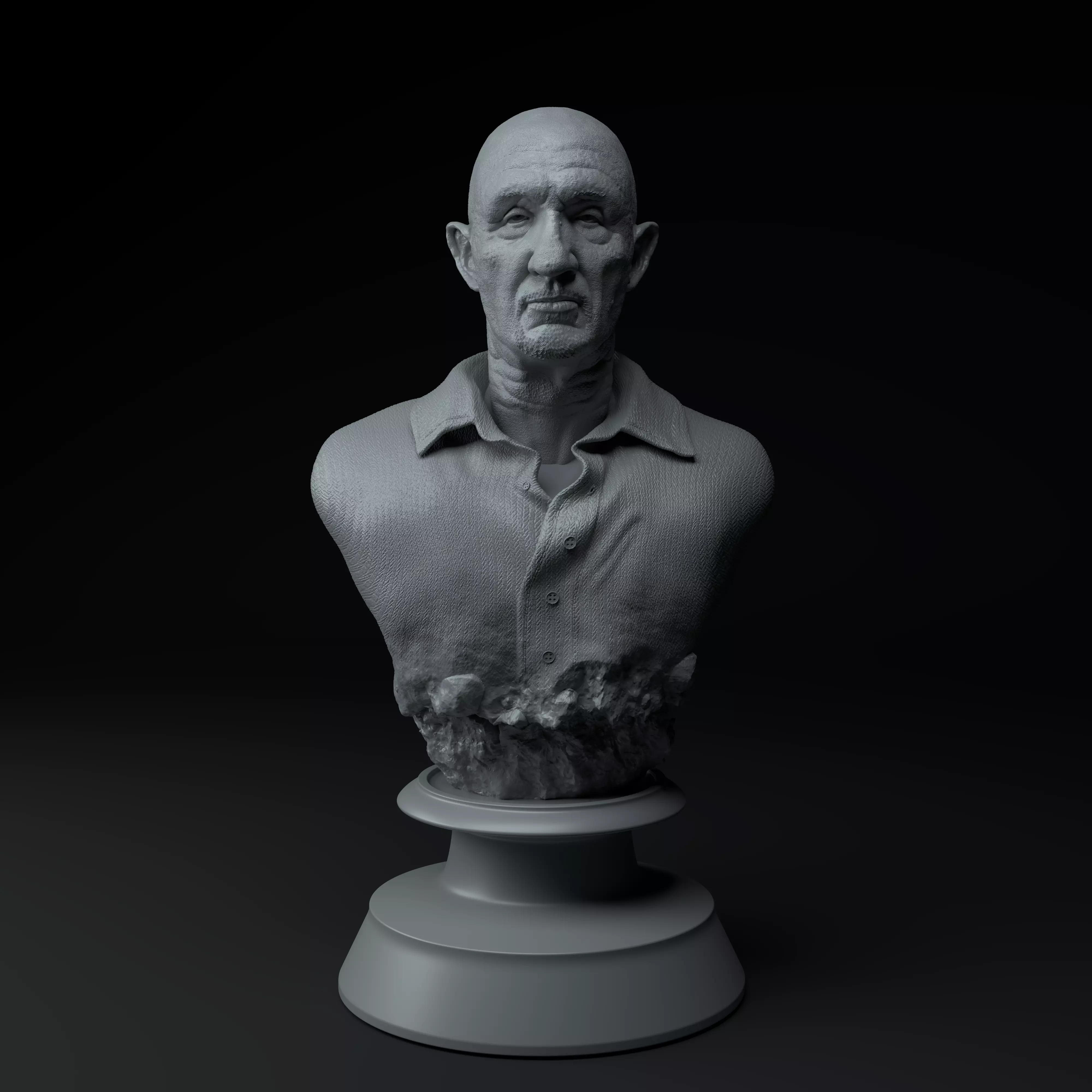 Mike Ehrmantraut Breaking Bad Premium 3D Bust STL 3D model_0