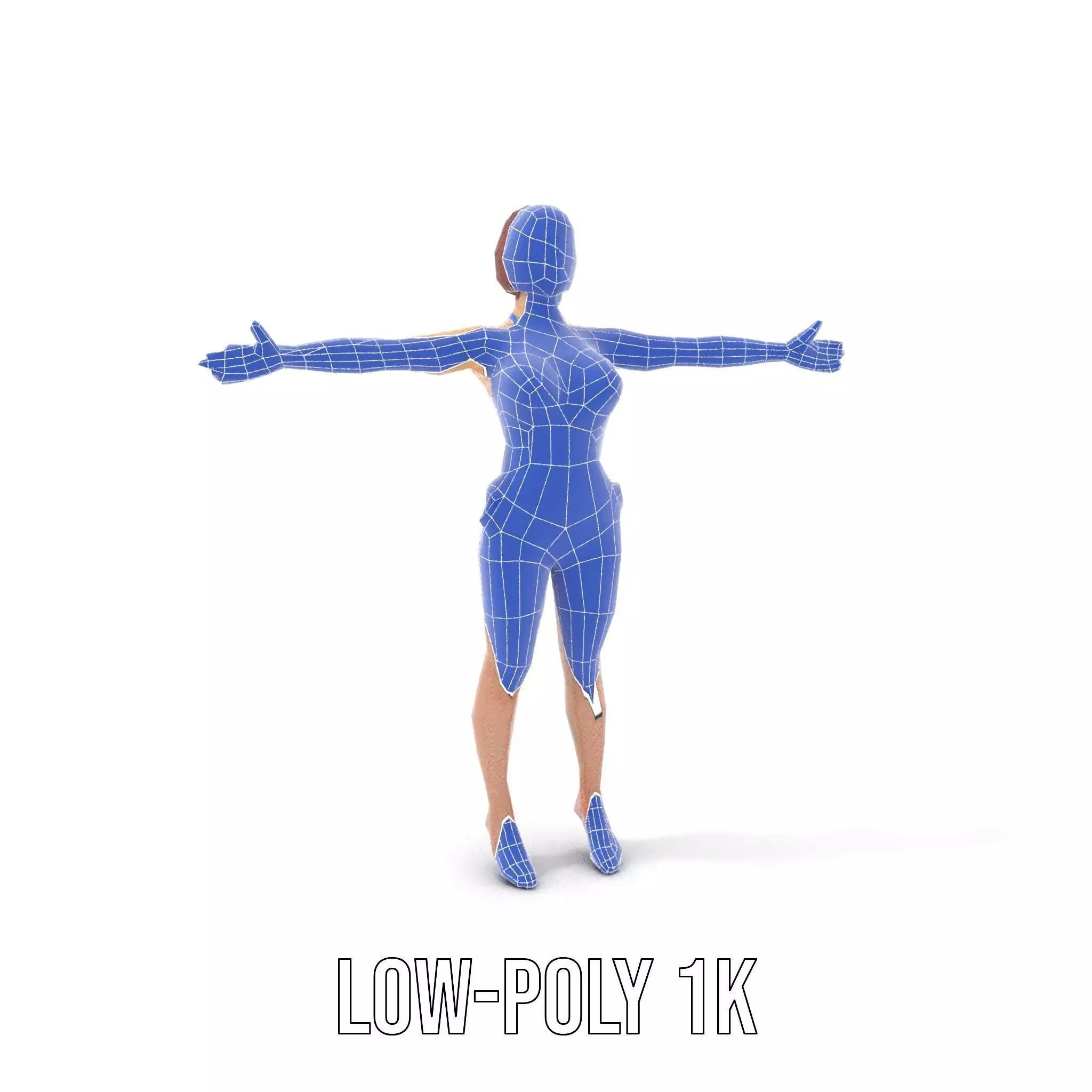 Azure Swimsuit Character model pack Low-poly 3D model_12