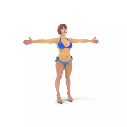 Azure Swimsuit Character model pack