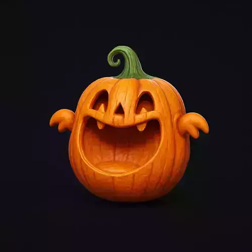 Cute Pumpkin Ghost Character 3D Model for 3D Printing