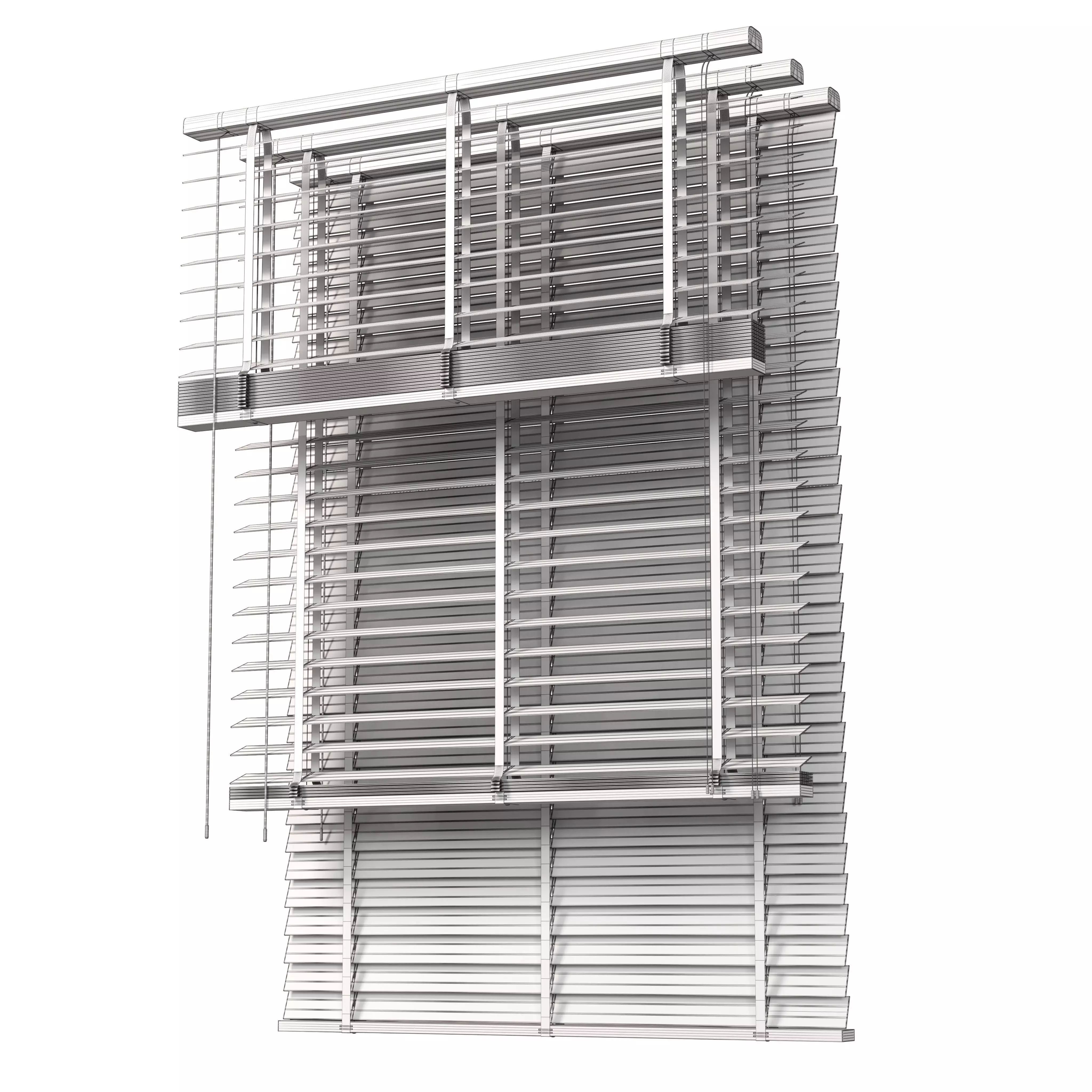 Wooden Blinds Set 40 3D model_6